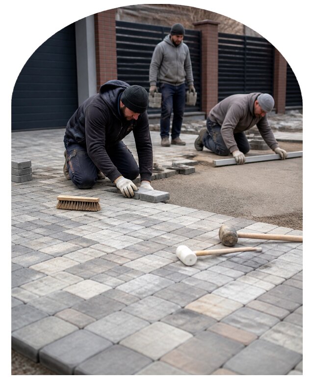 Мощение дорожек и площадок в Брянске по цене от 3118 р. | Метпроект-Бнк